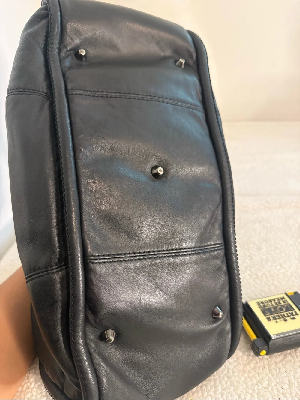 MIMCO Black Leather Slouchy Shoulder Bag Y2K